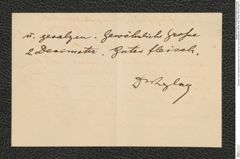 Nachlass Franz Steindachner, Brief von N. Post an Franz Steindachner (08.08.1905), Inv.Nr. 404.02, Seite 14